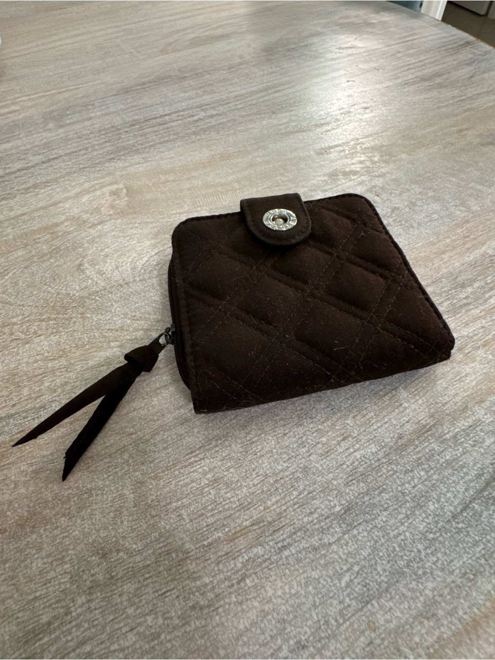 Vera Bradley Dark Brown Quilted Wallet